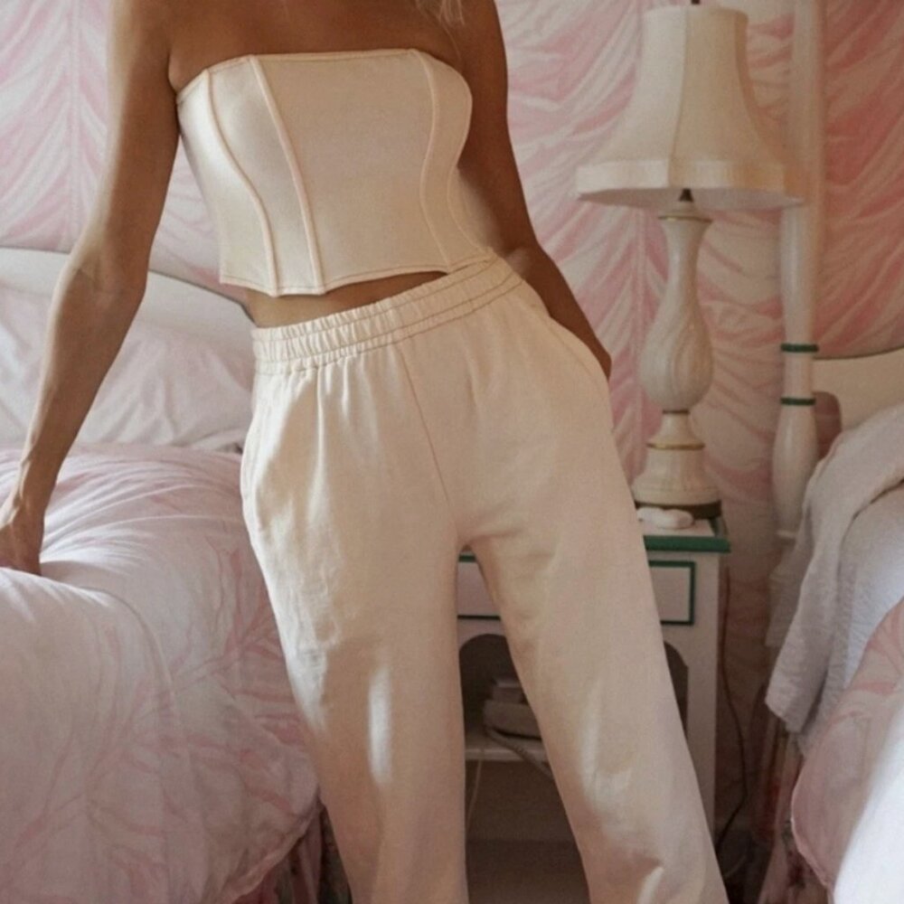 YELLOW The Label 	Wren Corset Set — Porcelain Small